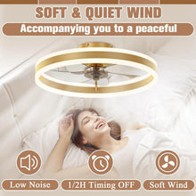 Load image into Gallery viewer, Modern 6-Speed Low Profile Ceiling Fan with LED Lights &amp; Dual Memory Function
