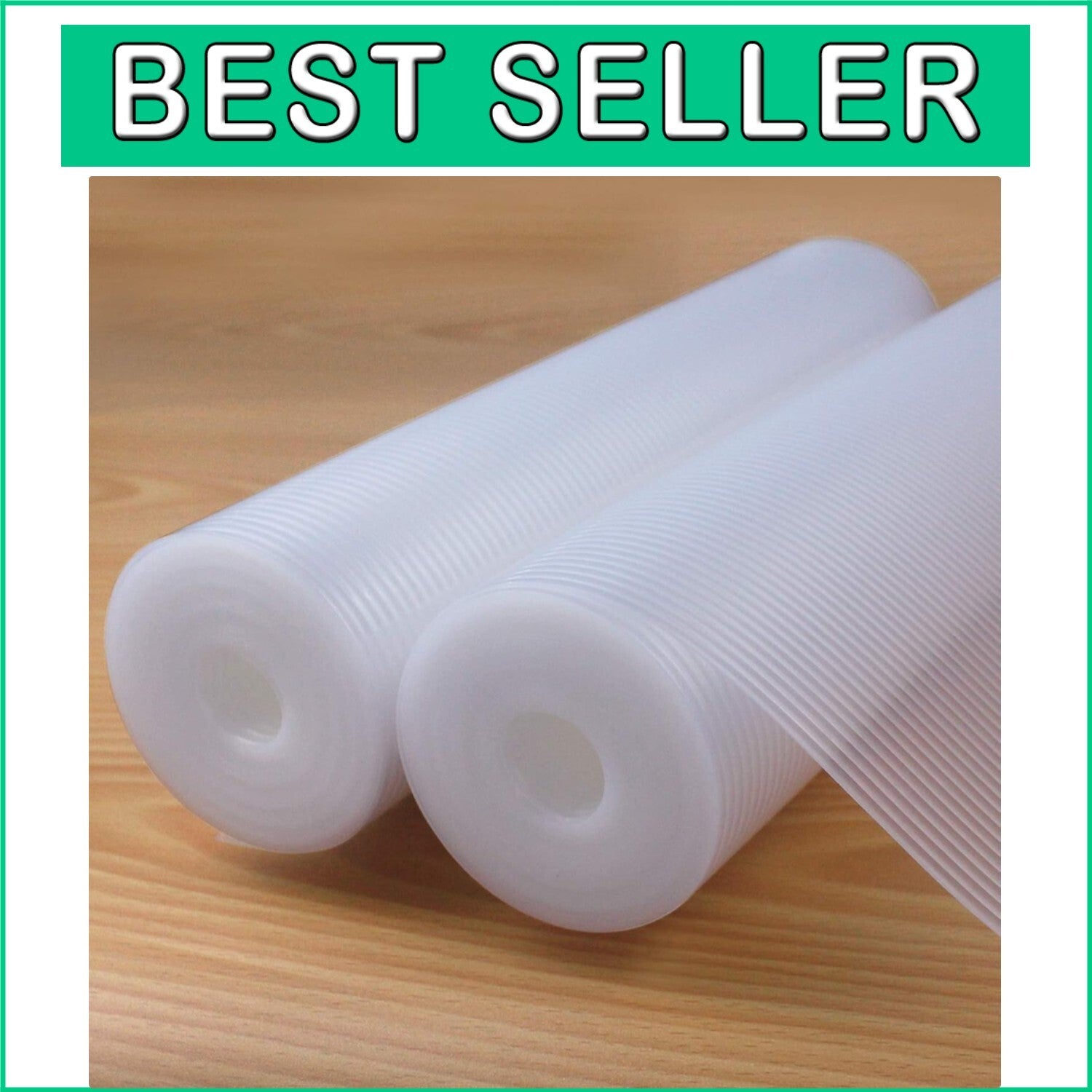 Durable Oil-Proof Non-Adhesive Shelf Liners - 16” x 20 FT Clear Striped Design