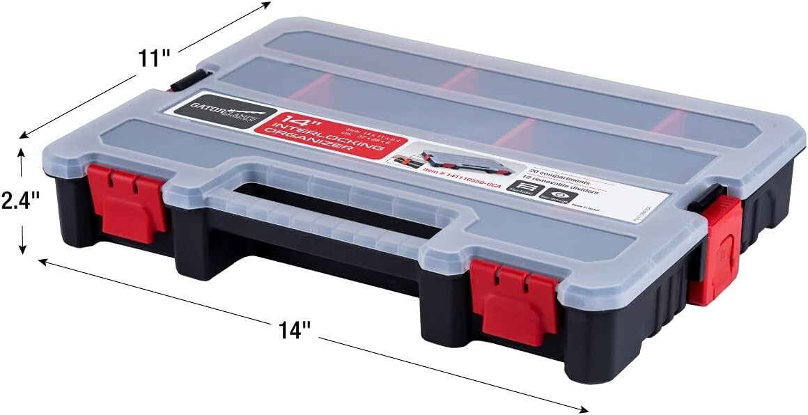 Heavy-Duty 20-Compartment Small Parts Storage Box – Perfect for Garage & Crafts