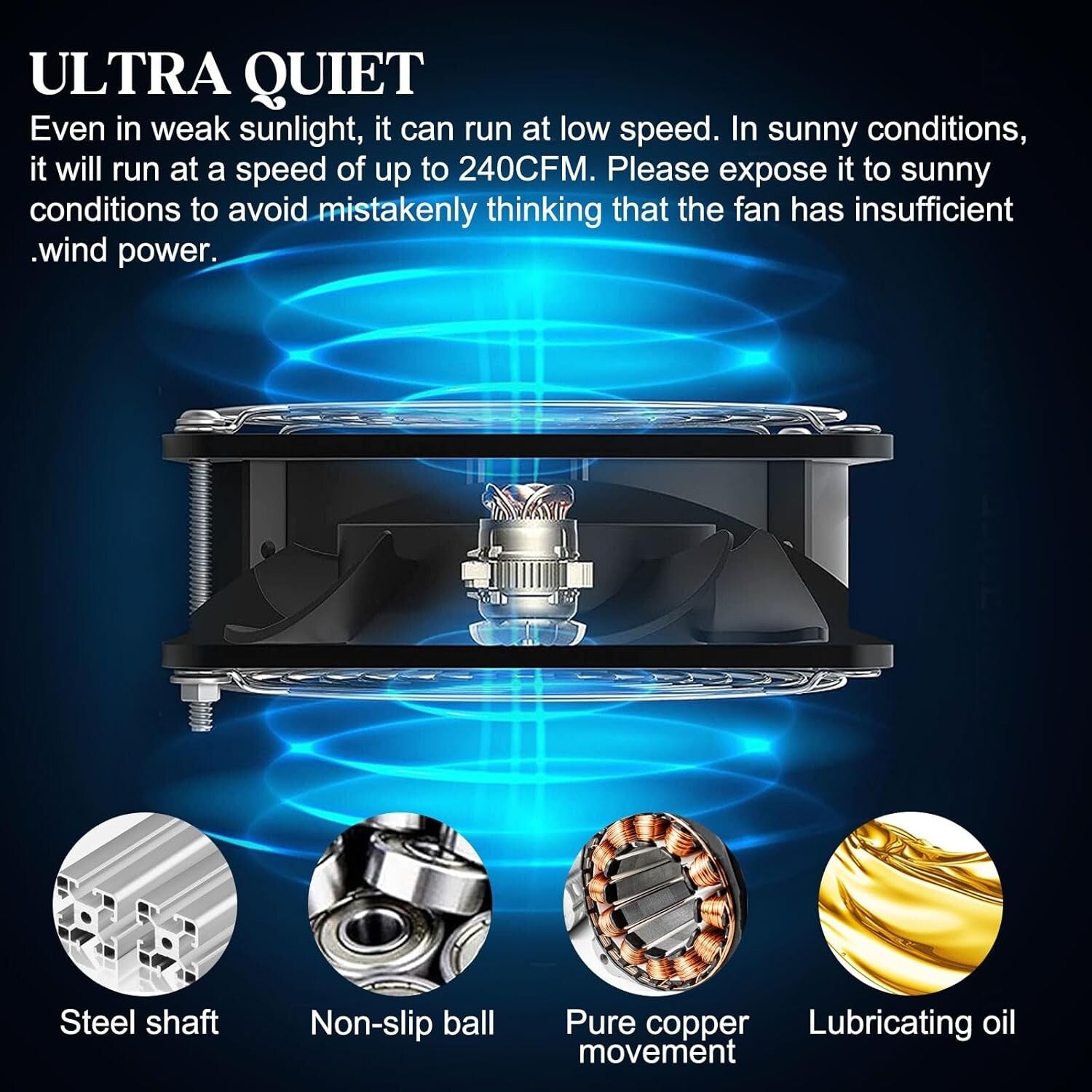 Durable Waterproof Solar Exhaust Fan with Remote Control & Easy Installation