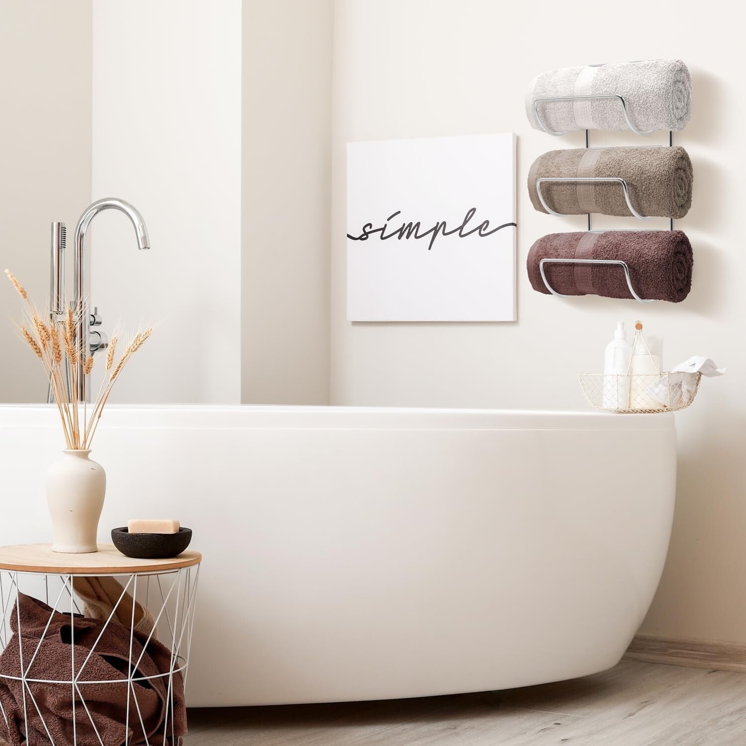 Durable Iron Wall Towel Rack - 12 Levels for Vertical Towel Organization