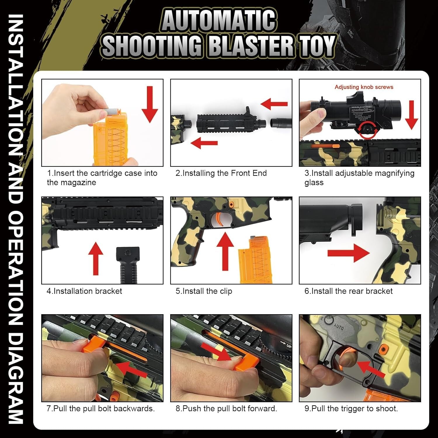 Complete Foam Blaster Set: Sniper Rifle with Scope & 100 Bullets for Teens