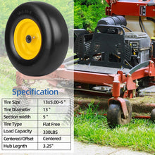 Load image into Gallery viewer, Puncture-Proof 13" Flat-Free Mower Tires with Adjustable Adapter Kit - 2 PCS