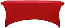 Load image into Gallery viewer, Transform Your Events with 6-Pack Red Spandex Fitted Table Covers for 6ft Tables