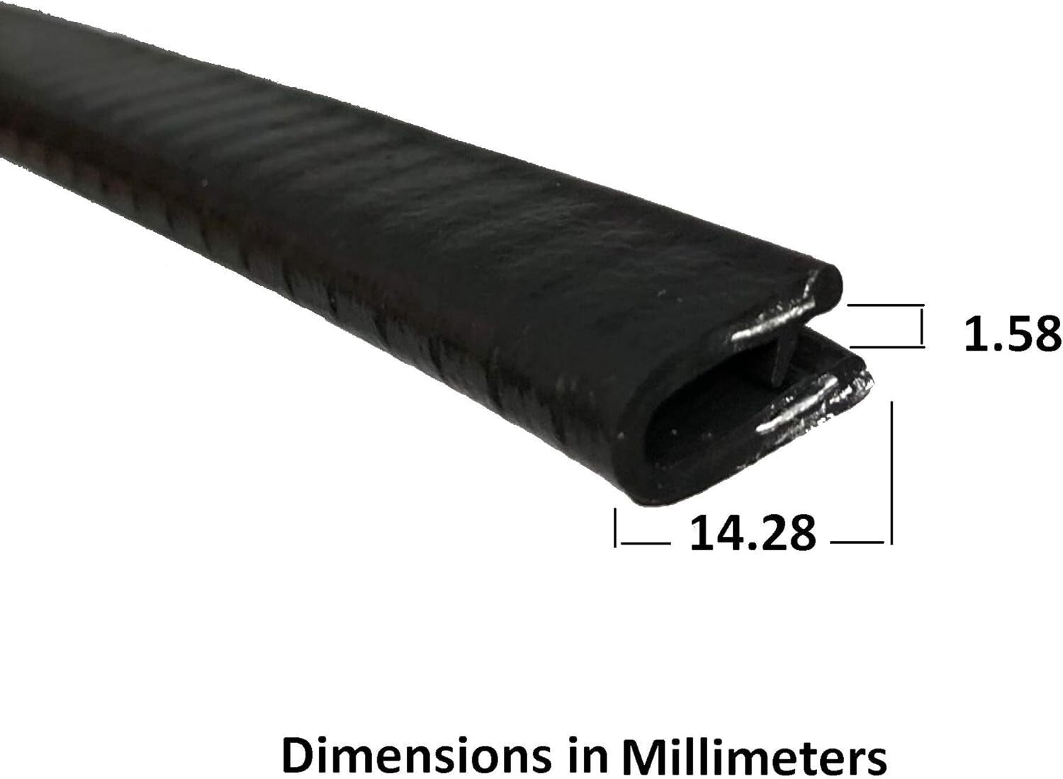 Flexible PVC Edge Trim – 25 Feet Black Protector for Sharp Edges, Easy Install