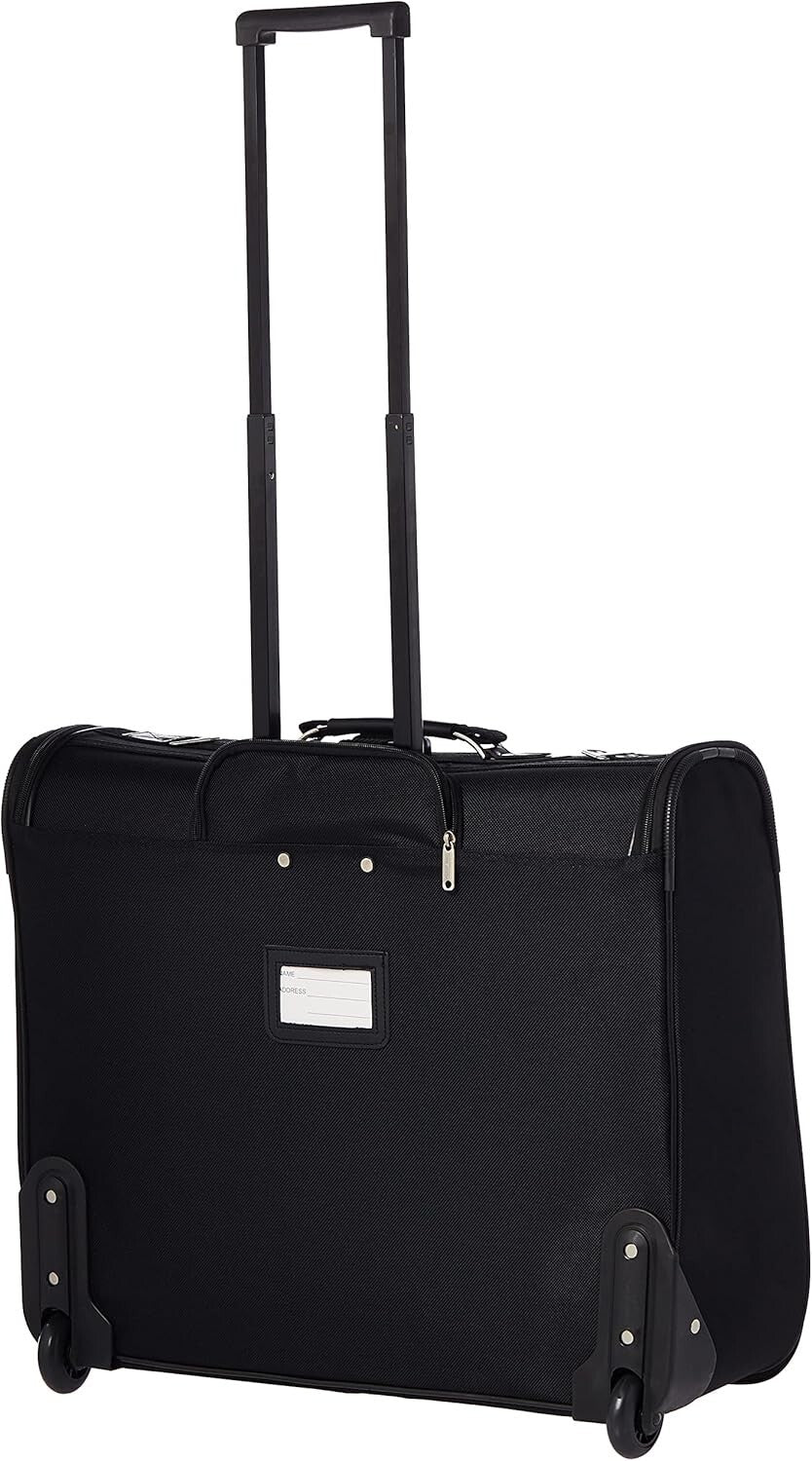 Amsterdam Gray Business Rolling Garment Bag - Expandable & Lightweight Design
