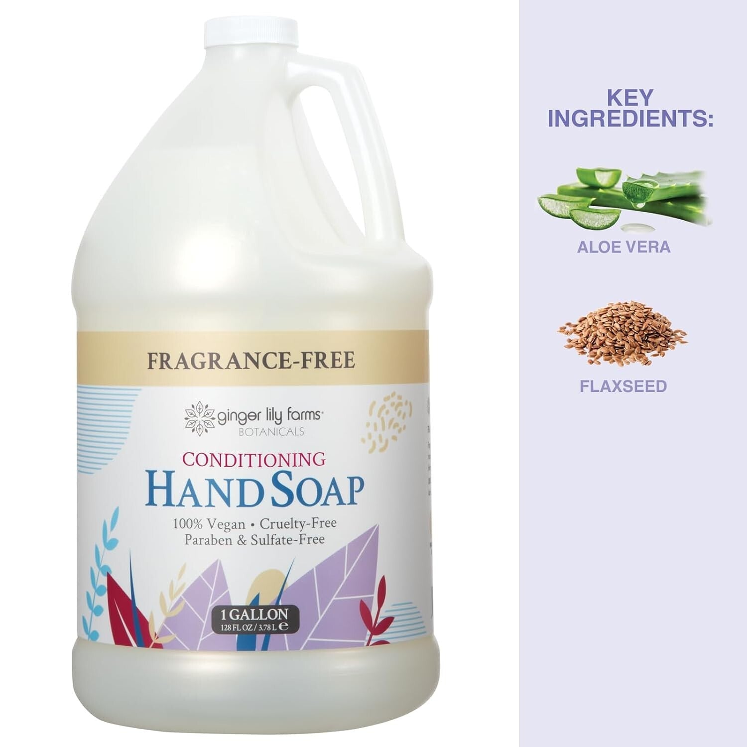 Sulfate-Free Herbal Liquid Soap Refill - 128 oz for Homes and Wellness Spaces