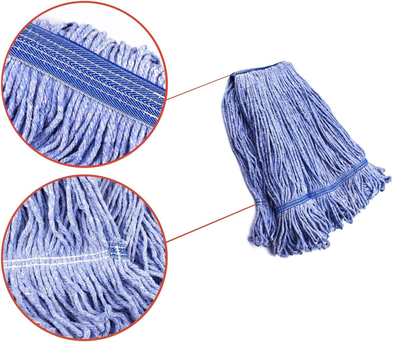 High Absorbency Mop Head Replacements - 4 Pack with Vacuum Compression Packaging