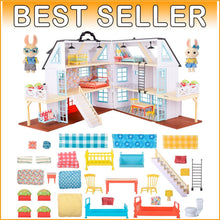Load image into Gallery viewer, Buzzby Farmhouse Dollhouse Playset – 49 Accessories &amp; 2 Exclusive Figures