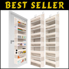 Load image into Gallery viewer, Ivory Dual Over the Door Storage System - Multi-Pocket Organizer for Every Room