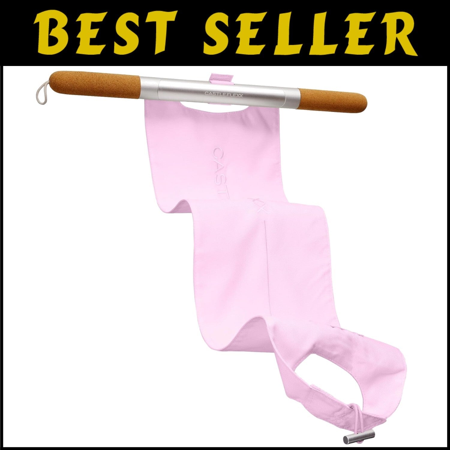 Eco-Friendly Non-Elastic Stretch Strap with Cork Handles for Full Body Training