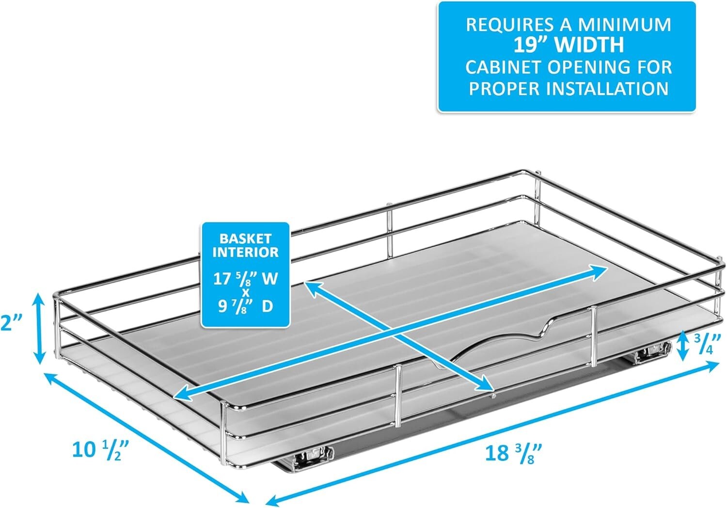 Durable Chrome Pull-Out Spice Organizer - Perfect for Narrow Kitchen Cabinets
