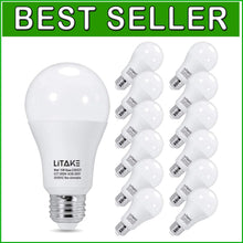 Load image into Gallery viewer, Bright 1600 Lumen Daylight LED Bulbs, 20,000 Hours Lifetime, E26 Base – 12 Pack