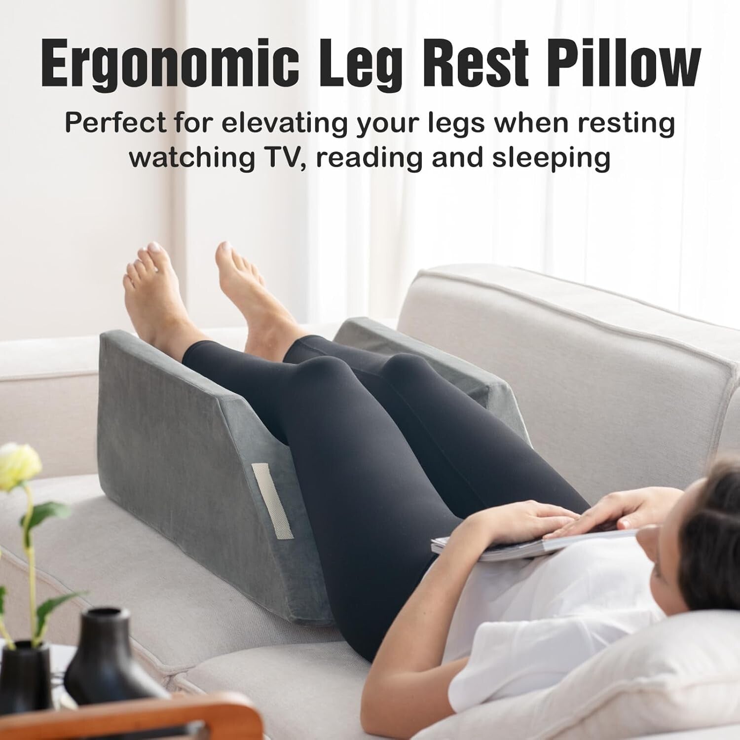 Lightweight Double-Sided Leg Elevation Pillow - Ideal for Swelling & Pain Relief