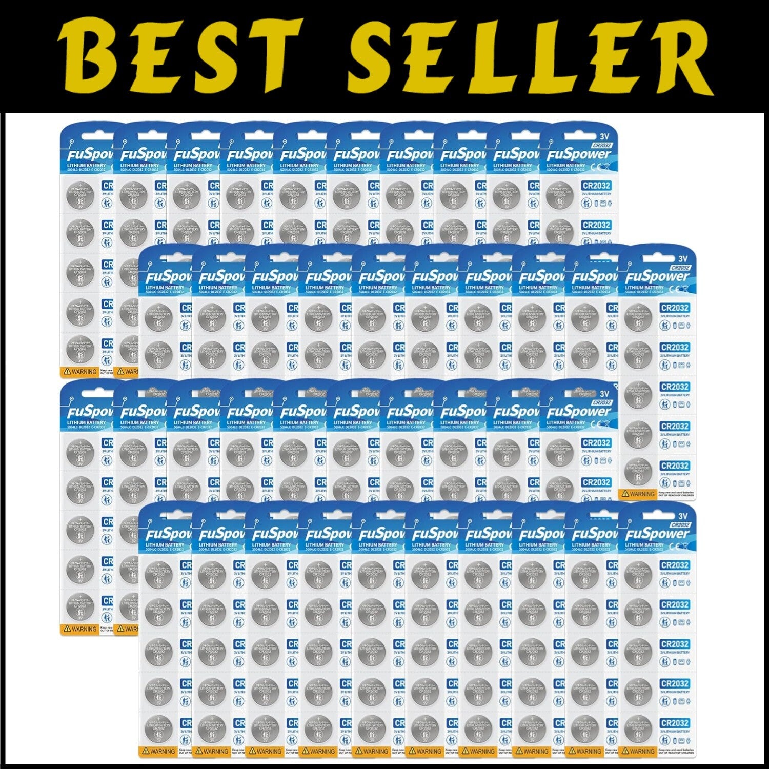 40-Pack CR2032 Lithium 3V Coin Batteries - Long-Lasting Power & Compatibility