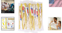 Load image into Gallery viewer, Economical 300 Pack Yellow Disposable Toothbrushes with Toothpaste for Charities