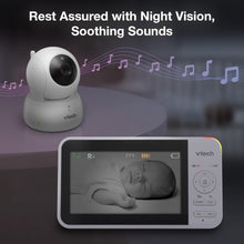 Load image into Gallery viewer, Pan &amp; Tilt Video Baby Monitor with 5'' LCD, Secure Transmission, Up to 1000ft