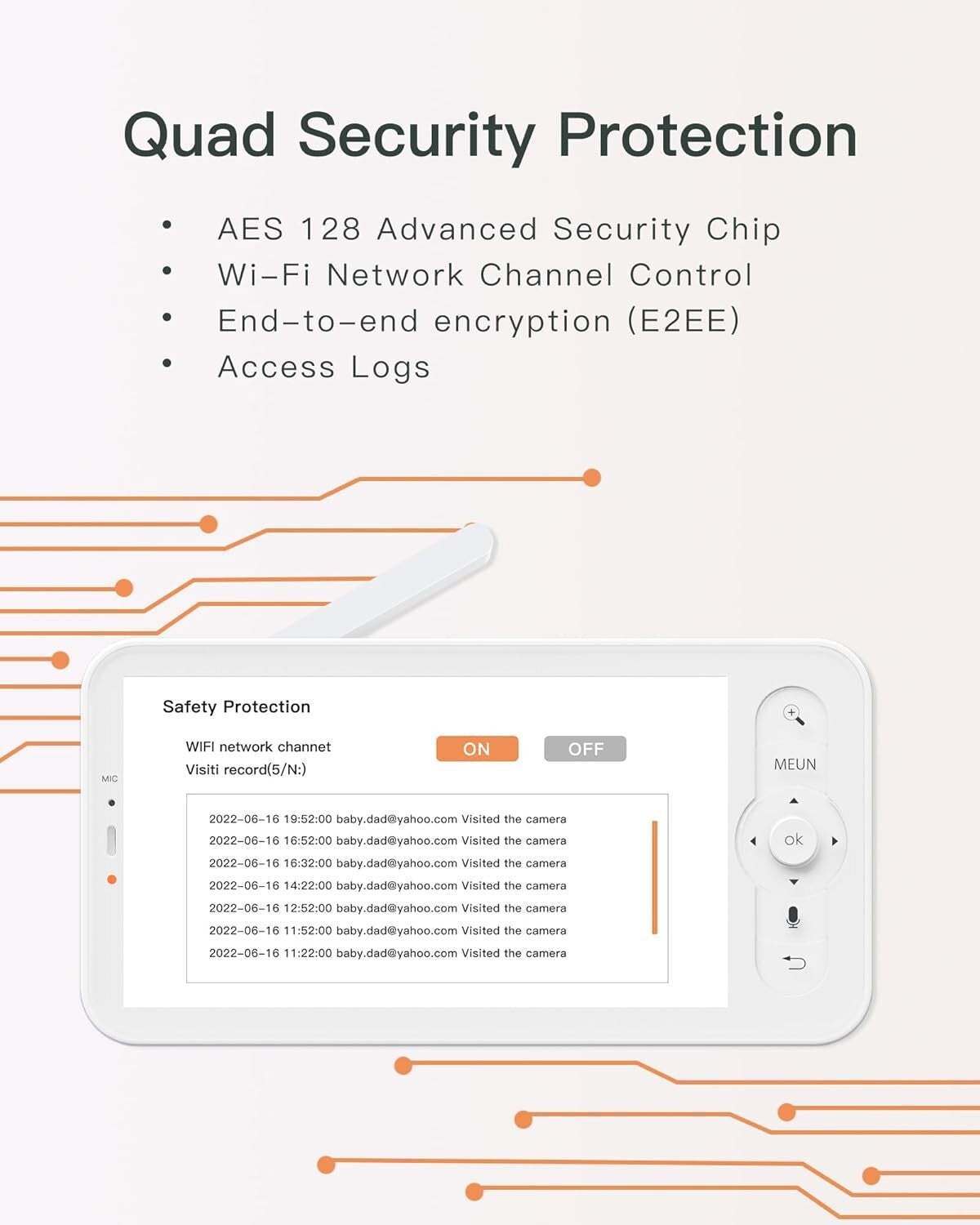 1080P Video Baby Monitor - 5-Inch Smart Camera with Two-Way Audio & Night Vision