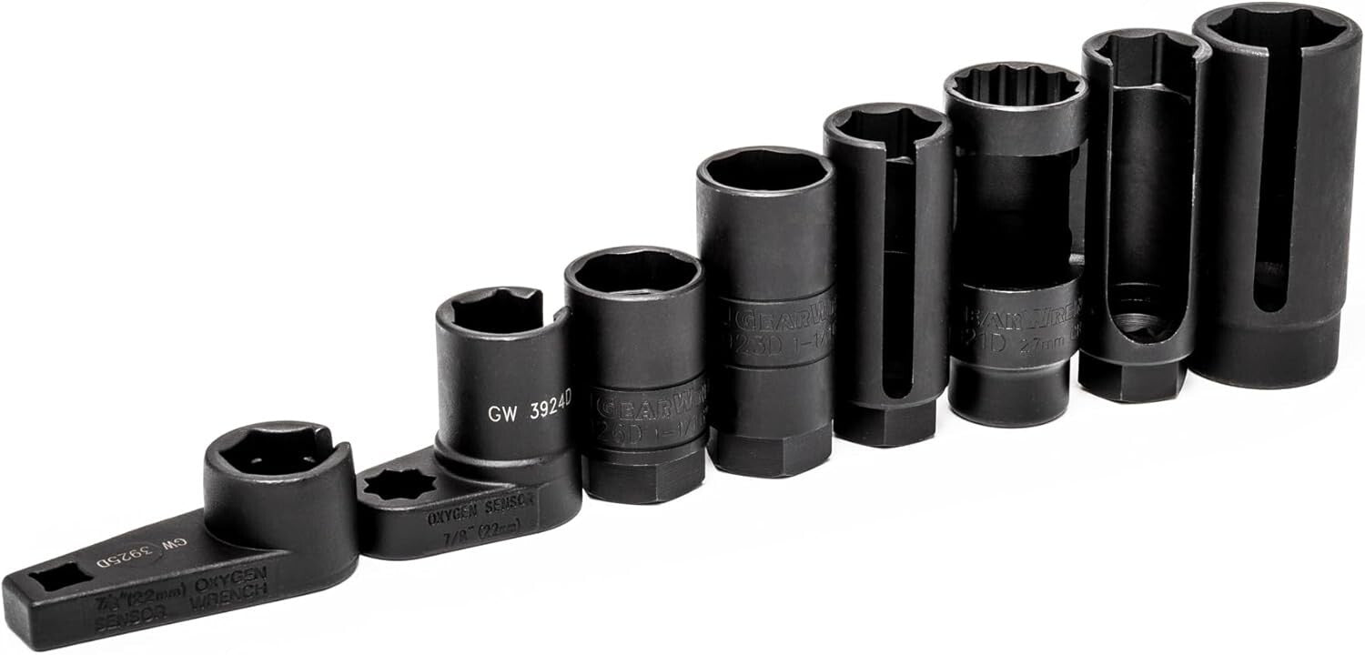 Compact 8-Piece Black Oxide Sensor Tool Set - Efficient for Every Mechanic