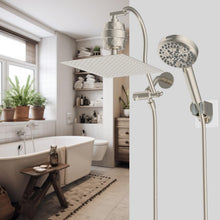 Load image into Gallery viewer, Luxury 12'' Rainfall Shower Head Combo with High Pressure Handheld &amp; Filter