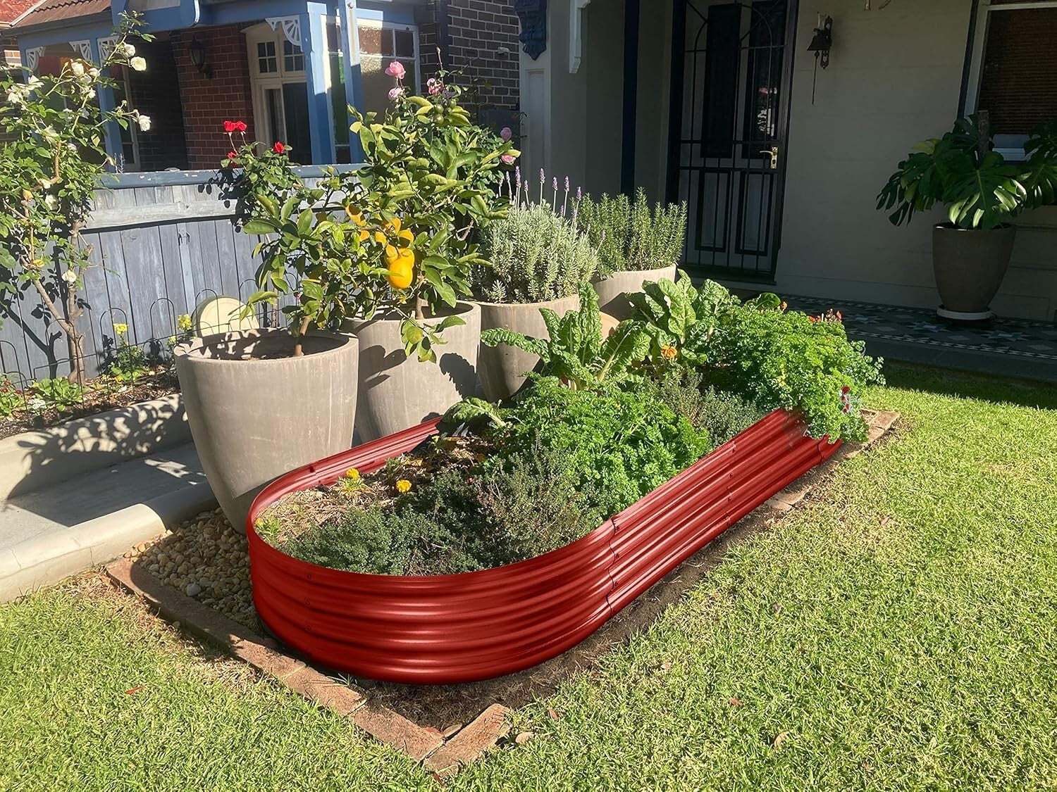 Durable Galvanized Metal Garden Bed Kit - 7 cu ft Capacity for Easy Planting