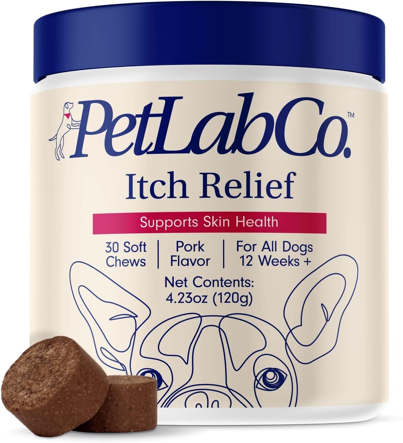 Itch Relief Chews for Dogs - Support Healthy Skin with Omega 3 & Turmeric
