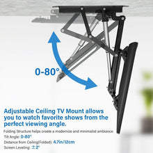 Load image into Gallery viewer, Electric Adjustable Ceiling TV Mount for 32-70 Inch TVs - Remote Control &amp; Sp...