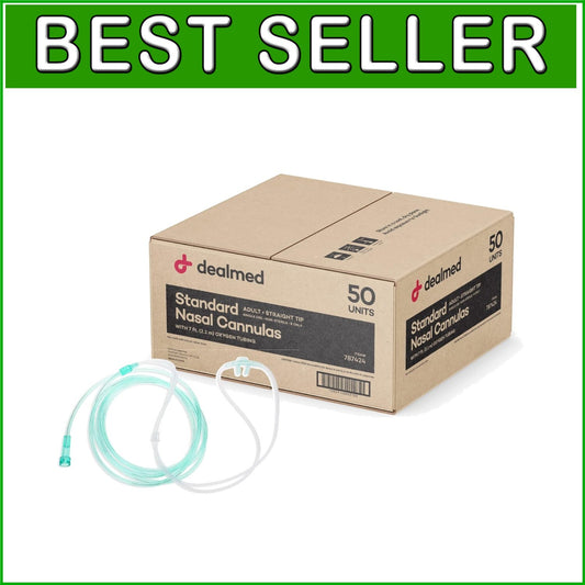 Adult Standard Nasal Cannula 50 Pack – Soft Green Lightweight Design for Oxygen