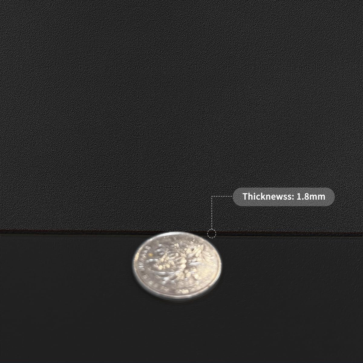 Elegant Waterproof Dining Table Protector Pad - Black Leather, 54x98 Inches