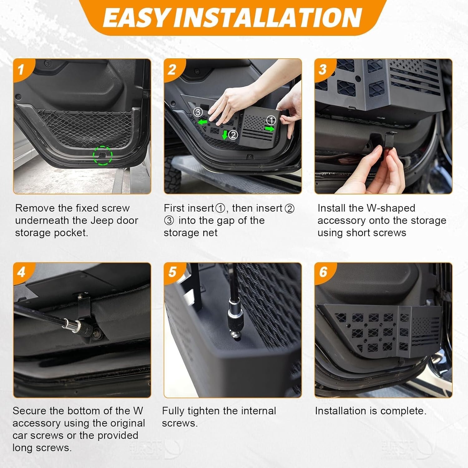 Upgrade Your Jeep: Molle Panel Rear Door Storage Box for Wrangler JL (2018-2024)