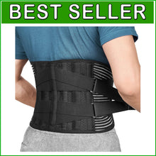 Load image into Gallery viewer, Comfort Fit Lower Back Brace for Pain Relief &amp; Support - XL Size for Adults