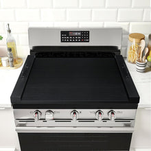 Load image into Gallery viewer, Elegant Bamboo Noodle Board Stove Cover with Handles – Space-Saving Design