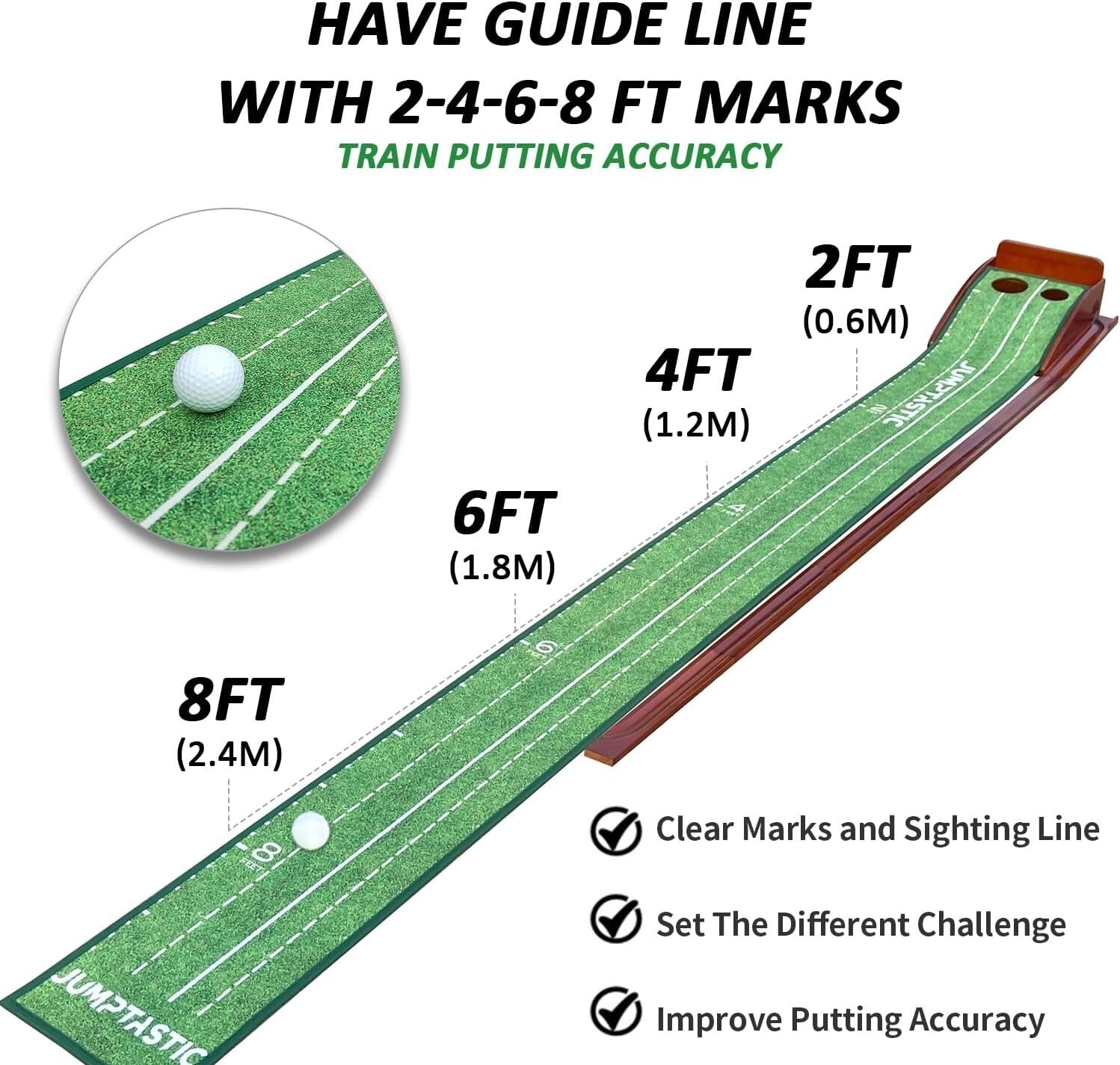 Foldable Indoor Putting Mat with Non-Slip Backing - Ideal for All Skill Levels
