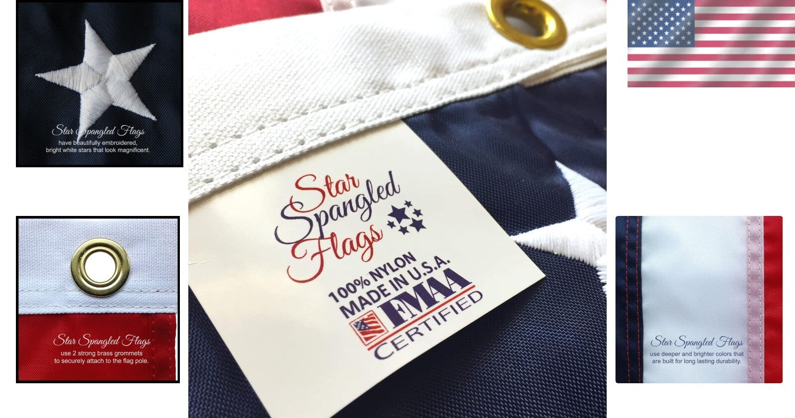 Premium 3x5 American Flag - Fade Resistant Nylon for Hearty Outdoor Display