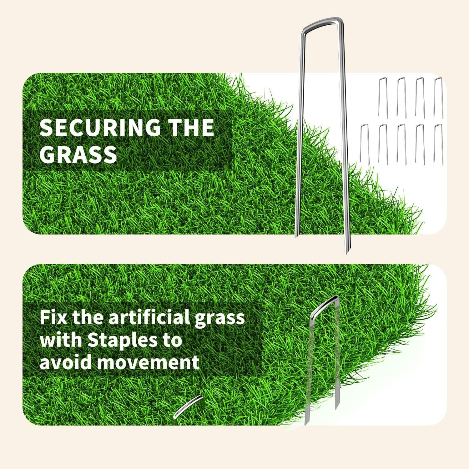 4x6 Feet Eco-Friendly Artificial Grass Turf with Drainage Holes for Pets & Decor