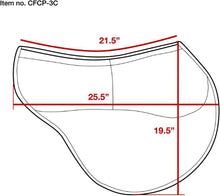 Load image into Gallery viewer, Contoured Saddle Pad with Adjustable Memory Foam for Custom Support - 22" Spine