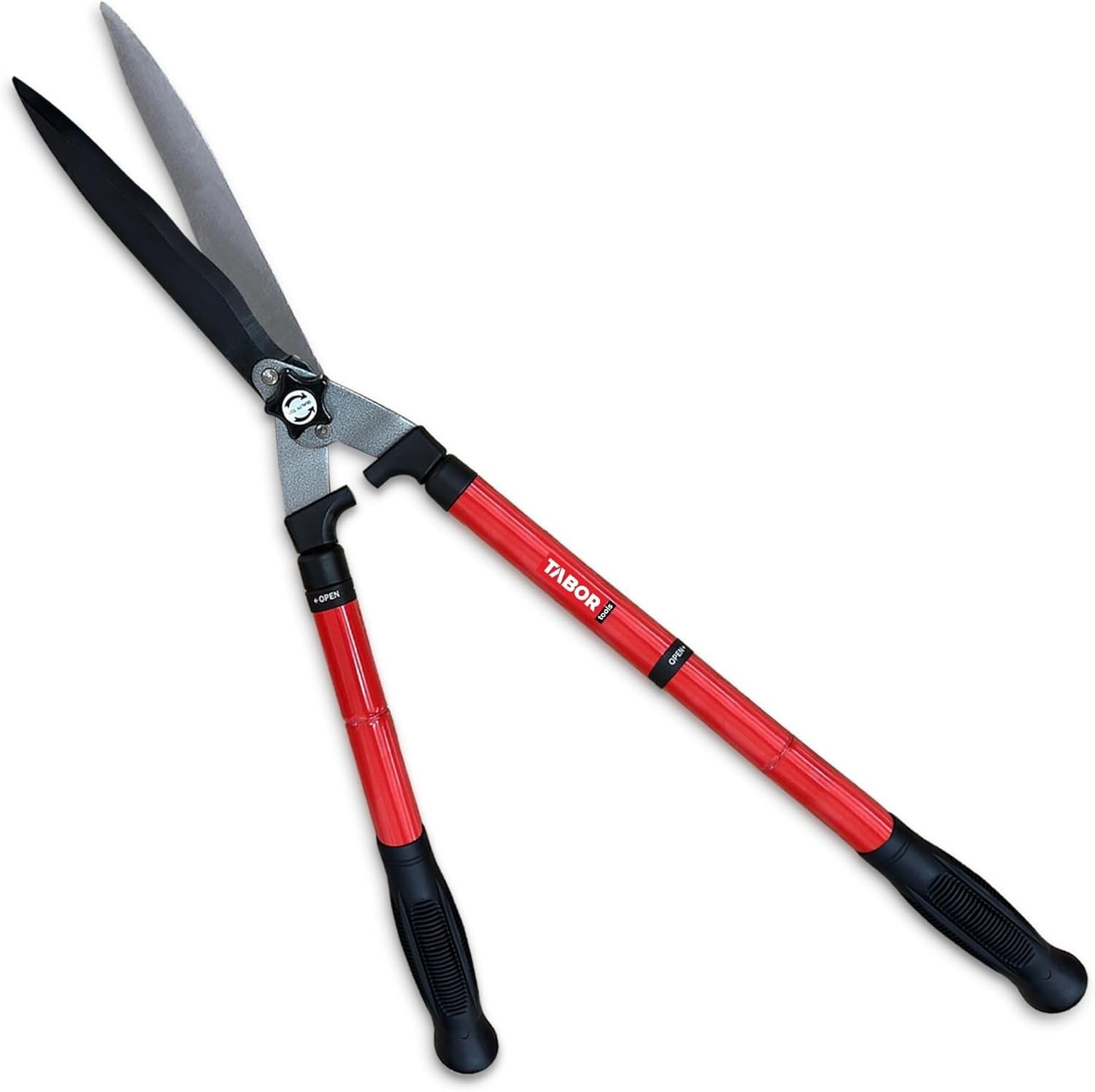 Extendable Manual Hedge Clippers with Precision Wavy Blade for Healthy Shrubs