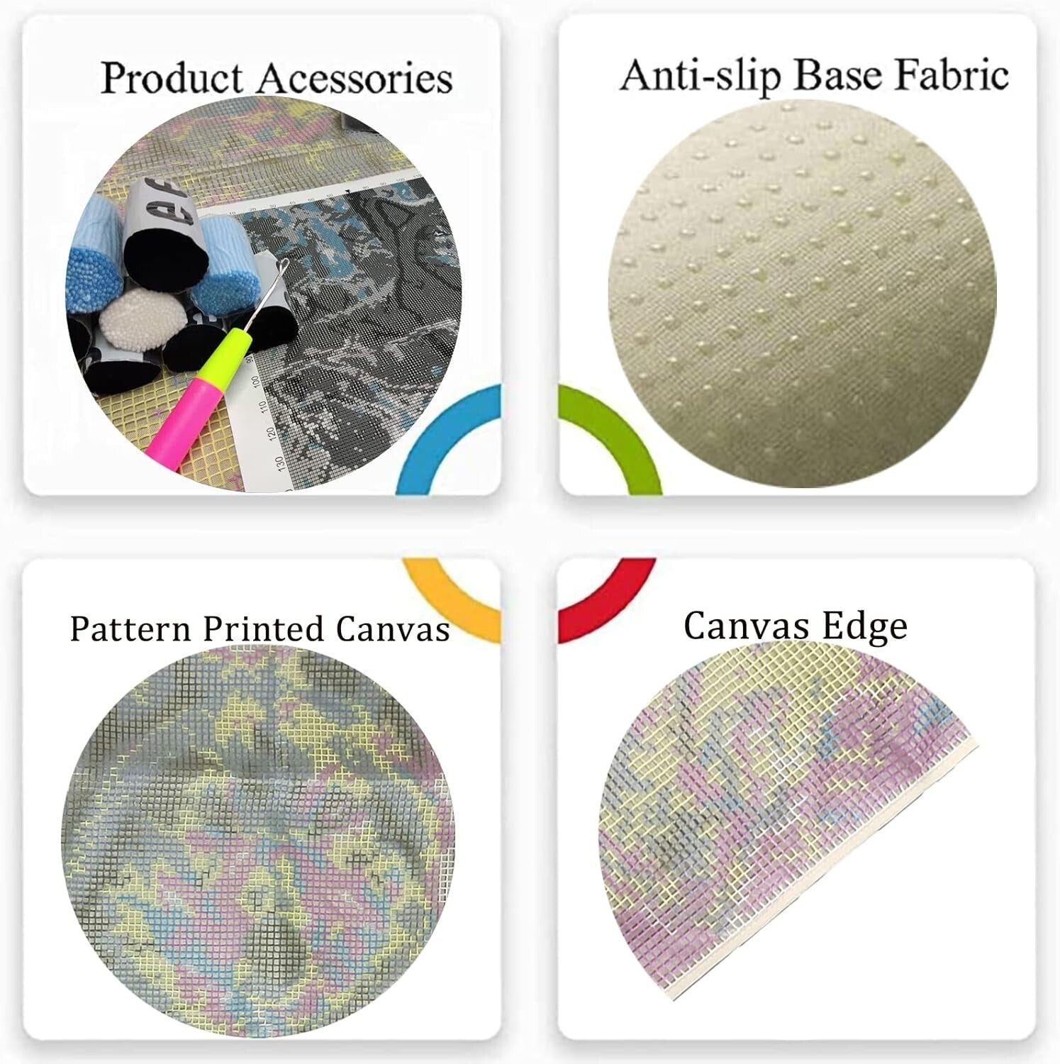 Eco-Friendly Snow Wolf Latch Hook Rug Kit for Adults - Family Craft Project