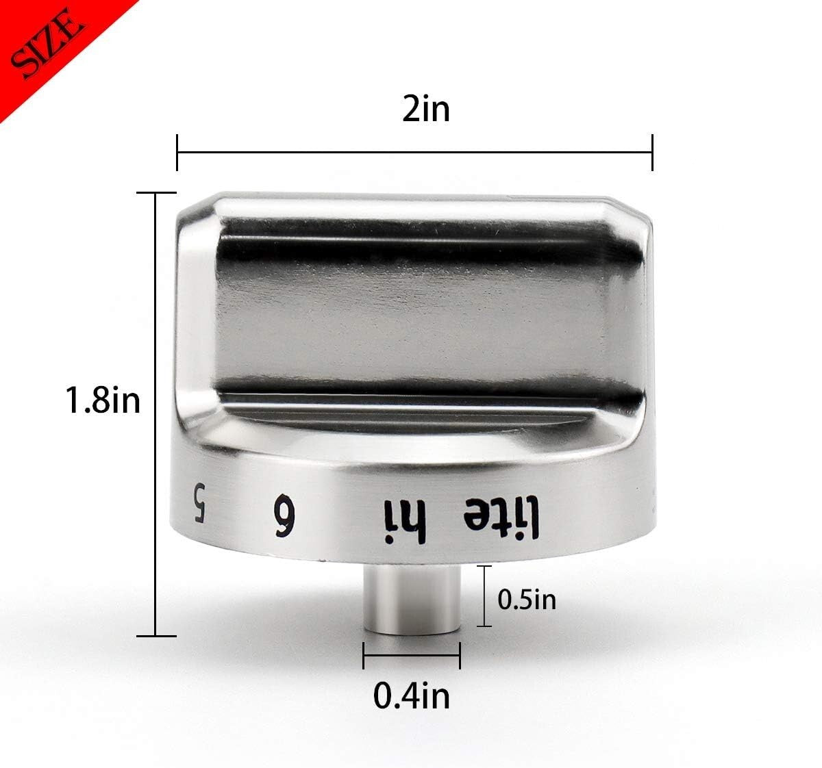 Easy Install 5-Pack Frigidaire Control Knobs - Silver Plastic D-Shaped Design