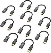 Load image into Gallery viewer, 10 Pack of Lightweight DisplayPort to HDMI Adapters - Full HD 1080p Support