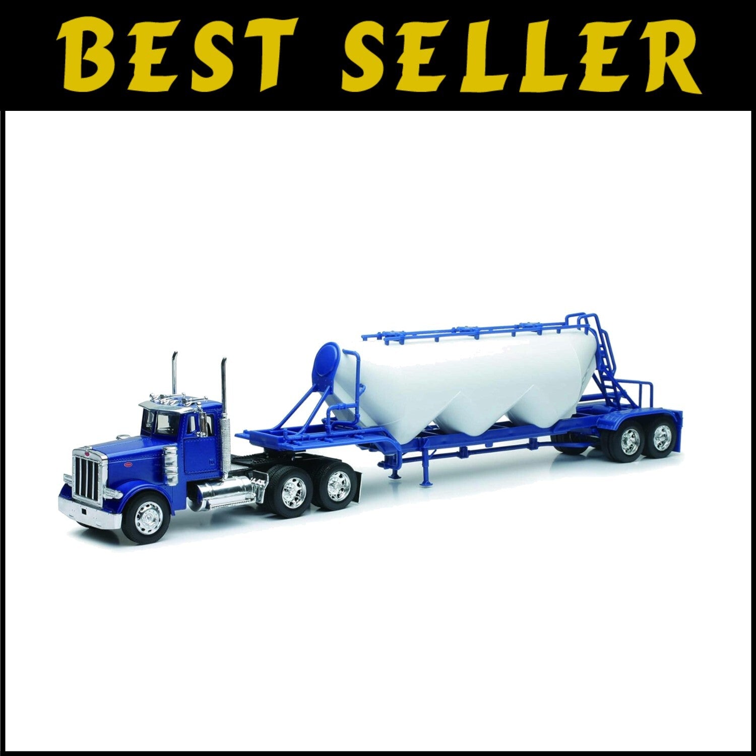 Die-Cast 1:32 Scale Peterbilt 379 Long Hauler with Realistic Trailer - Toy Truck