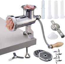 Load image into Gallery viewer, Compact 304 Stainless Steel Meat Grinder with Interchangeable Blades and Tube