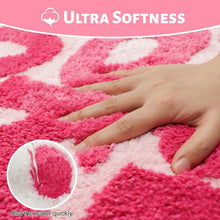 Load image into Gallery viewer, Trendy Plush Pink Bath Rug 20"x60", Super Absorbent with Non-Slip Safety Feature