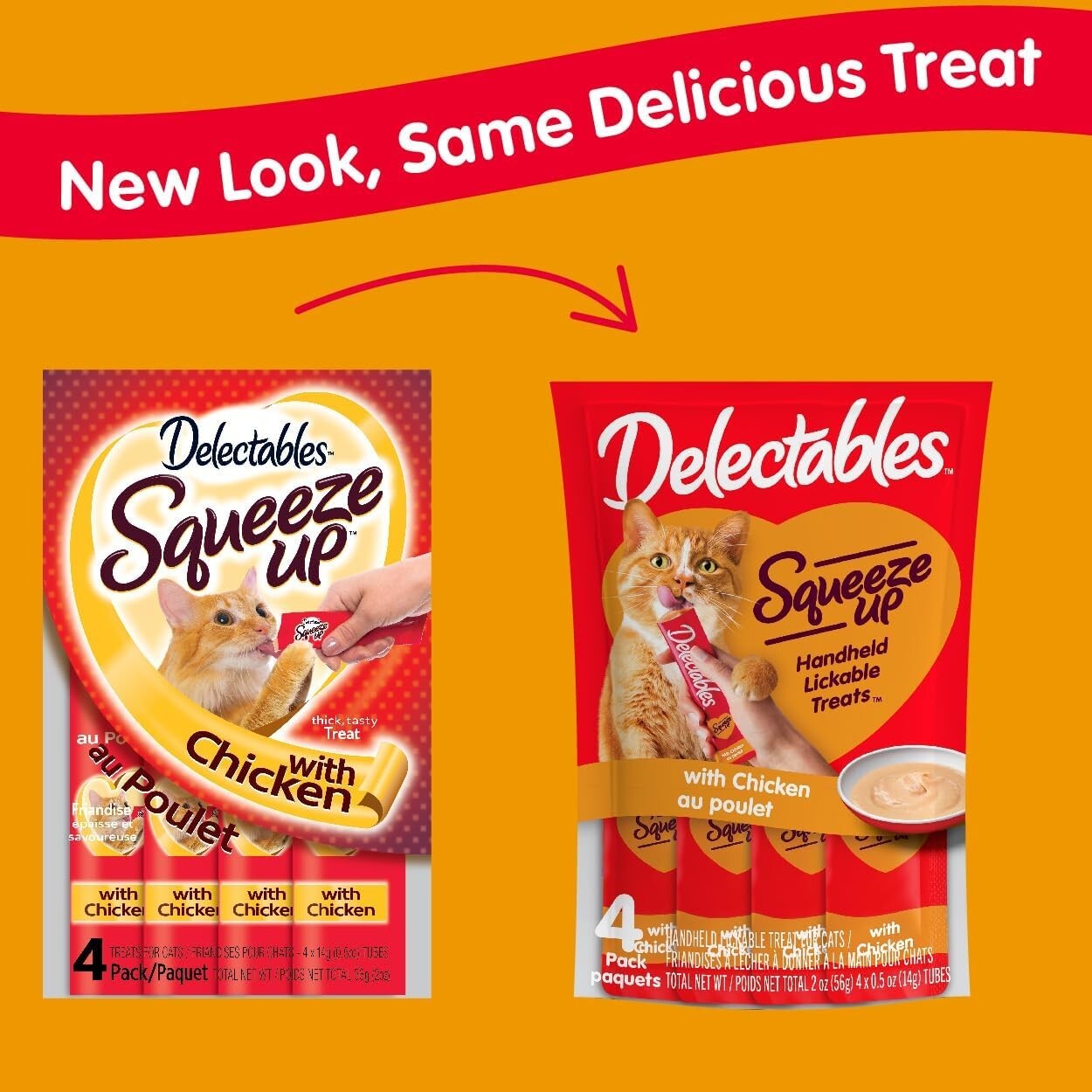 Handheld Lickable Cat Treats for Adult & Senior Cats - Chicken Flavor (16 Count)