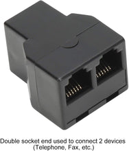 Load image into Gallery viewer, 50 Pack RJ12 6P6C Female-to-Female Telephone Line Splitters - Clear Connection