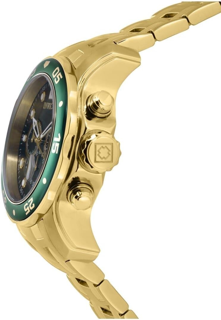 Luxury Gold Tone Diver Chronograph Watch - 200m Water Resistant & Stylish