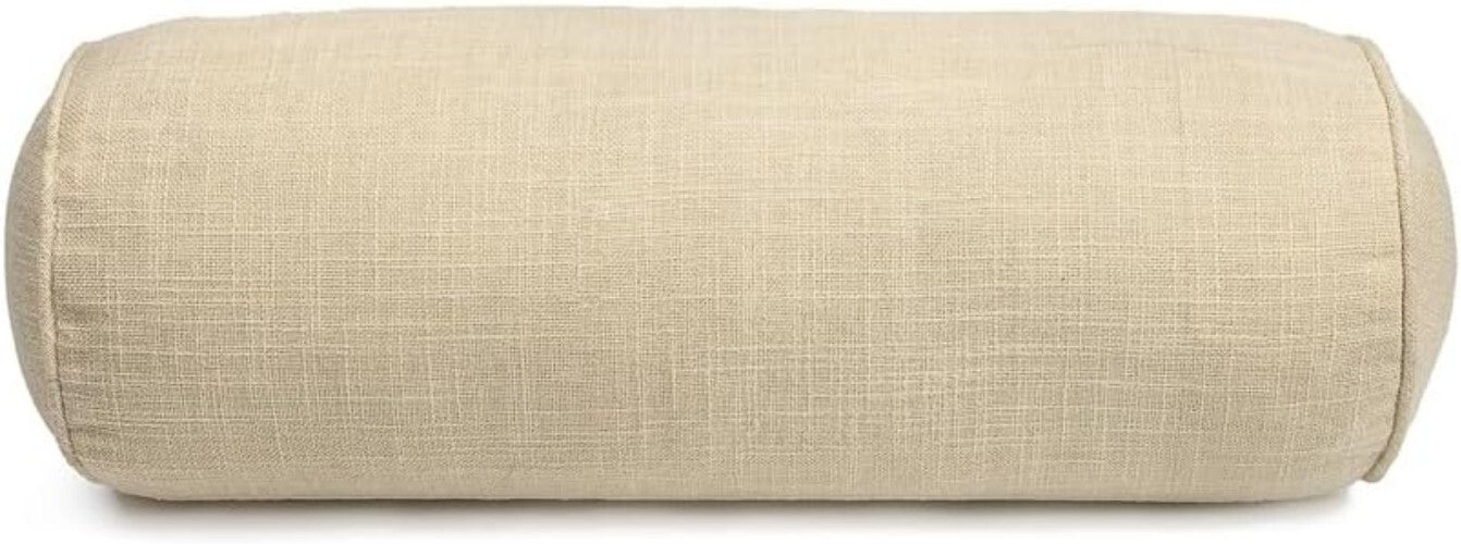 Organic Cotton Neck Roll Pillow with Removable Cover - Ideal for Travel & Home