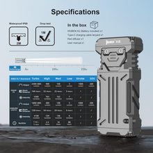 Load image into Gallery viewer, X2 1,800 Lumens Waterproof Mini Flashlight with Type-C Fast Charging &amp; 6 Modes