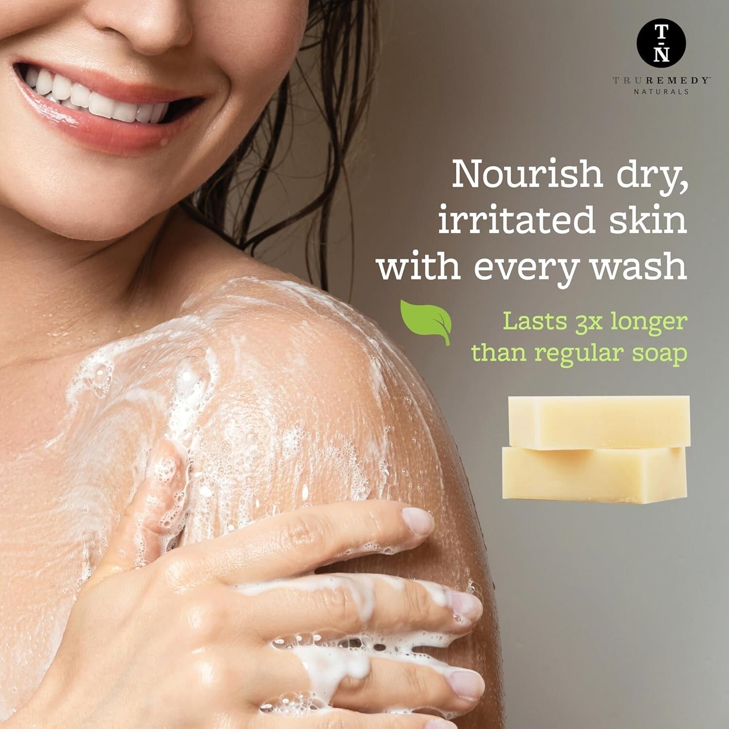 Gentle Natural Soap Bar with Tea Tree Oil - Perfect for Sensitive Skin - 5 Pack