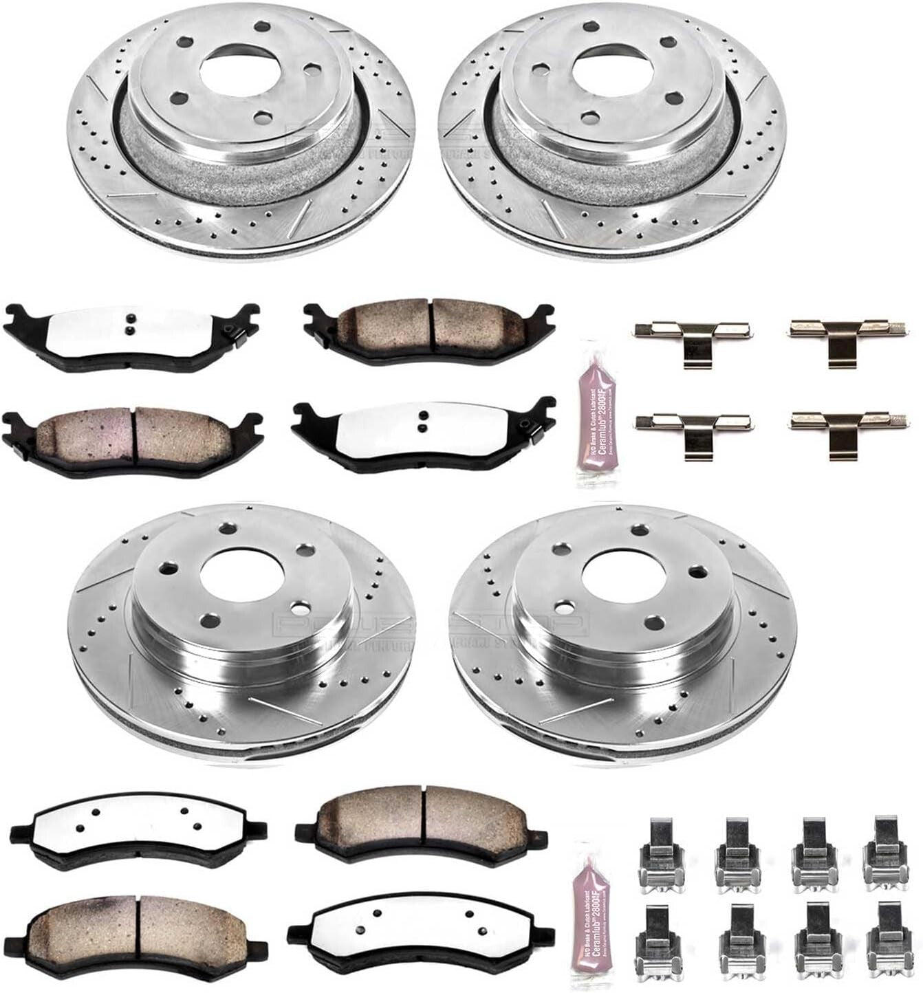 Complete Carbon-Fiber Brake Pad & Rotor Kit for Towing - Fits 2006-2022 Ram 1500